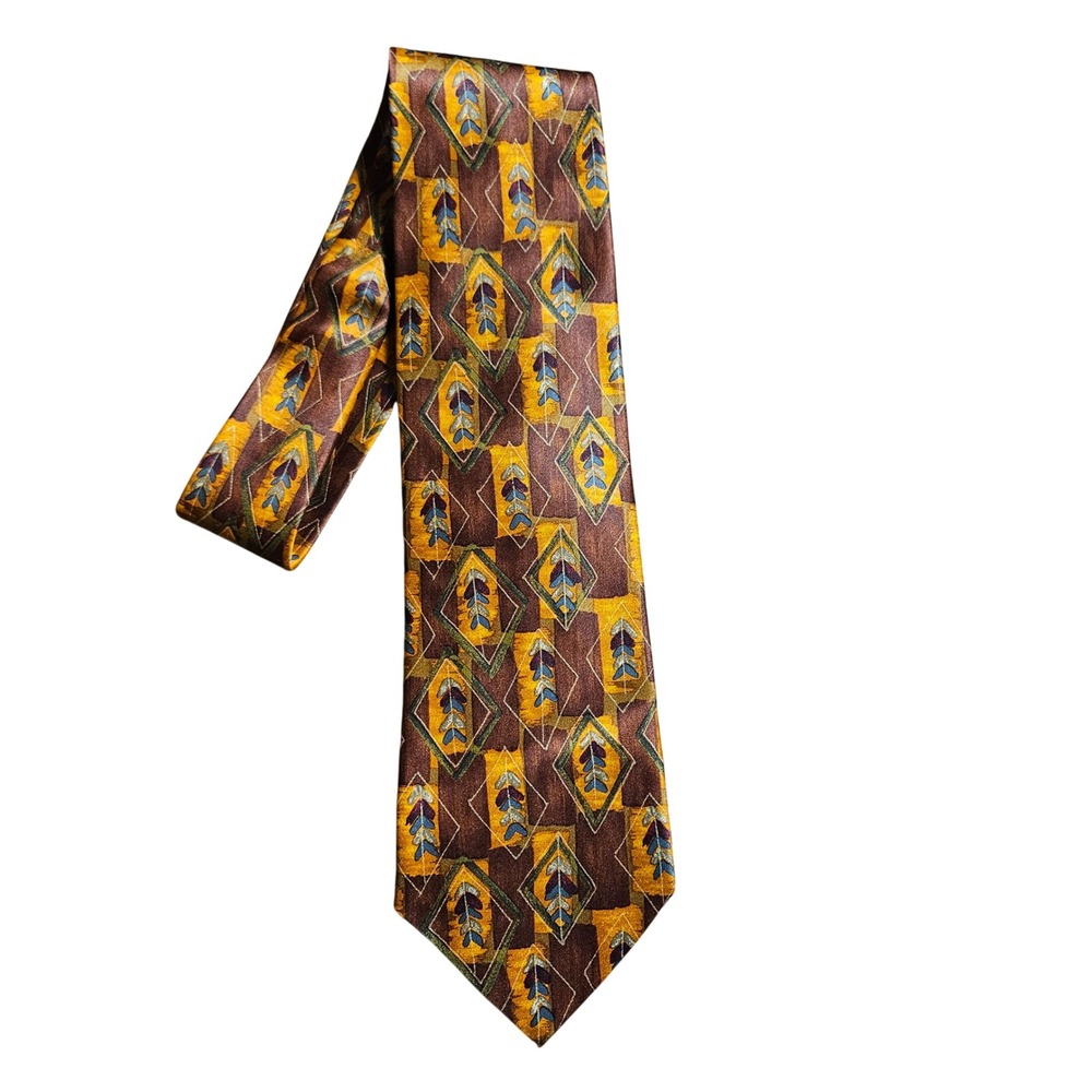 Vintage Ermenegildo Zegna Mens Silk Tie Necktie Old Money Retro Luxury Fallcore